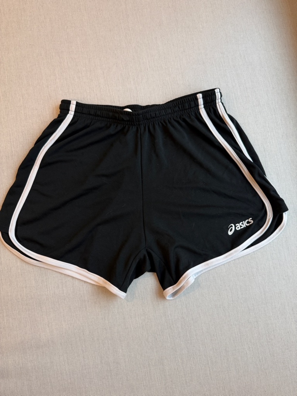 ASICS Black Athletic Shorts with White Trim NWOT